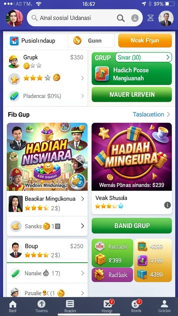 naga1001 - Tampilan antarmuka yang menarik dan mudah digunakan.