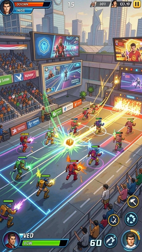 spaceman88 - Tangkapan layar menunjukkan mode multiplayer dengan pemain lain.